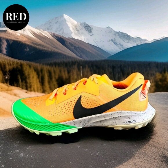 Nike Air Zoom Terra Kiger 6 Orange Black Green Trail Run CJ0219-800 - Men's 8.5 - Picture 9 of 14